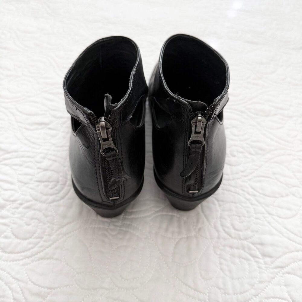 Dansko Black Leather Cutout Ankle Booties - Picture 3 of 9
